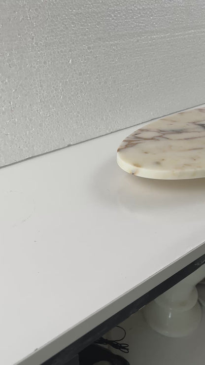 Marble Tray – Calacatta Viola Natural Stone Serving Tray (19x40x4 cm) Luxury Decorative Stand