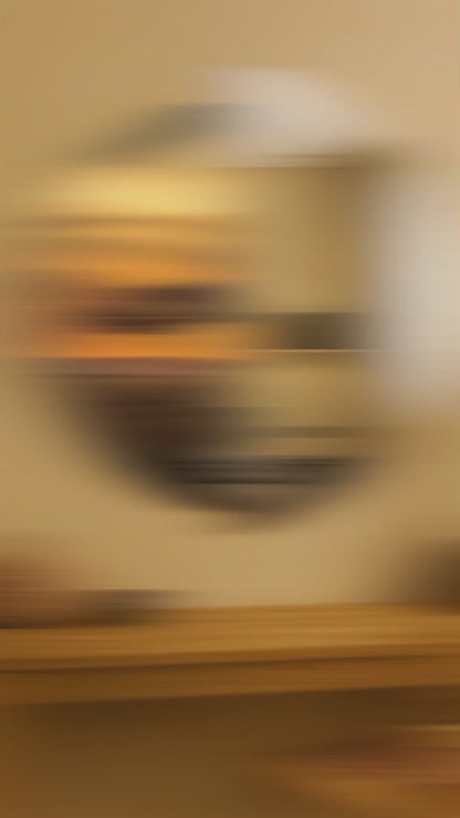 Modern Round Wall Mirror – Half Mirror Half Tempered Glass, Artistic Statement Mirror