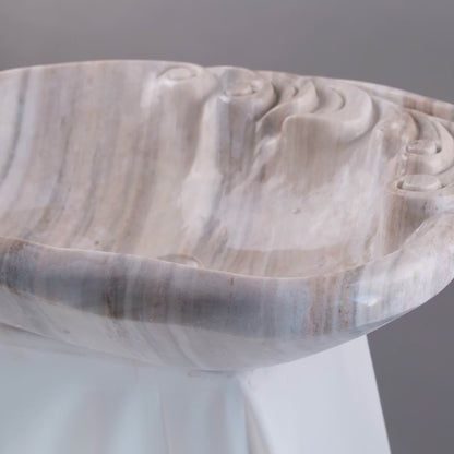 Marble Sink – Luxury Stone Sink Bathroom Basin (45x55x15 cm), Handcrafted Natural Marble Vanity Bowl