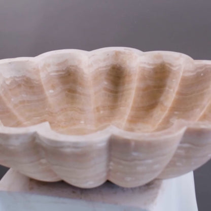 Marble Vessel Sink – Luxury Natural Stone Bathroom Basin (42x55x14 cm)