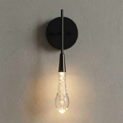 Raindrop Glass Solitaire Wall Lamp