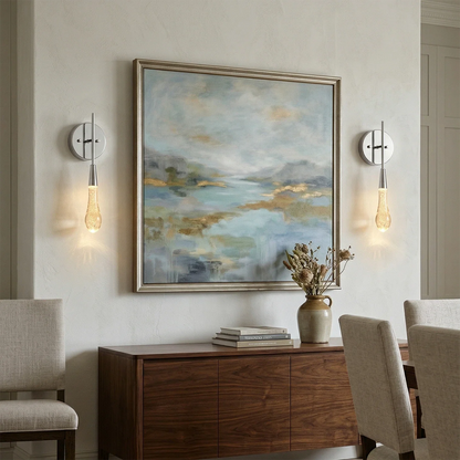 Raindrop Glass Solitaire Wall Lamp