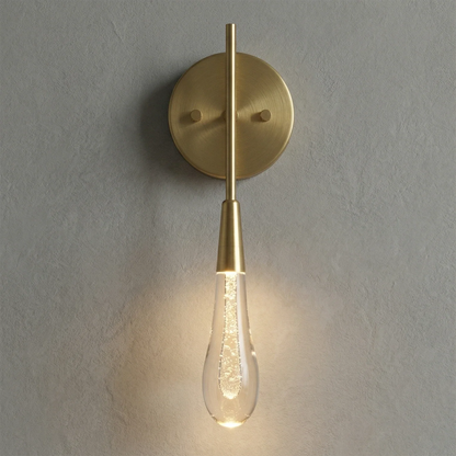 Raindrop Glass Solitaire Wall Lamp