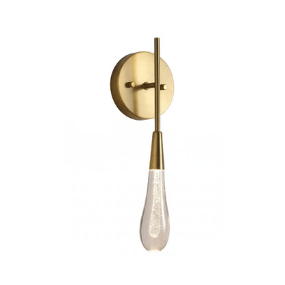 Raindrop Glass Solitaire Wall Lamp