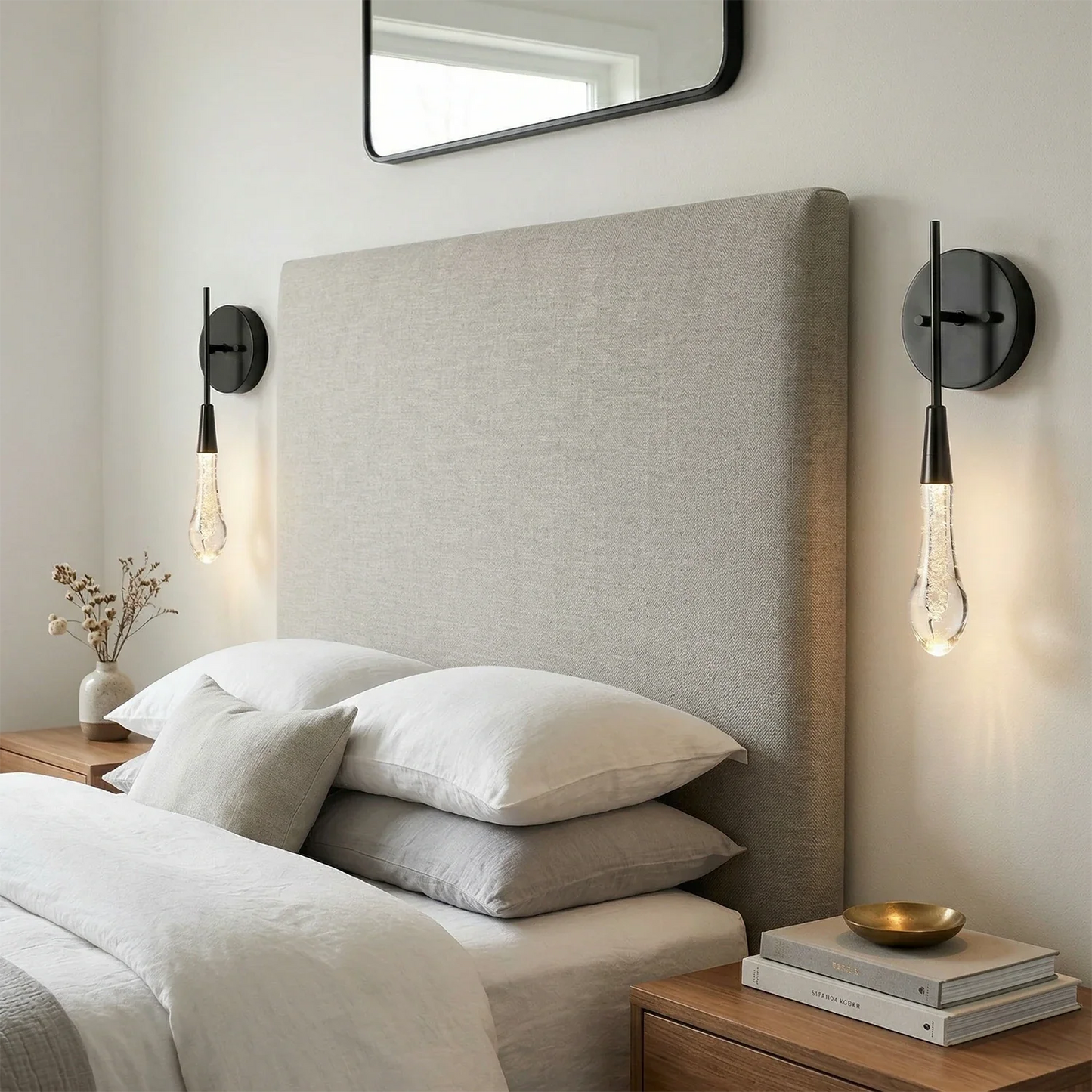 Raindrop Glass Solitaire Wall Lamp
