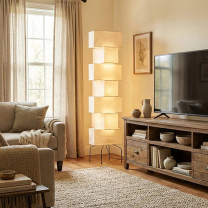 Akari Rectangular Stacked UF4-L10 Floor Lamp