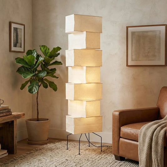Akari Rectangular Stacked UF4-L10 Floor Lamp