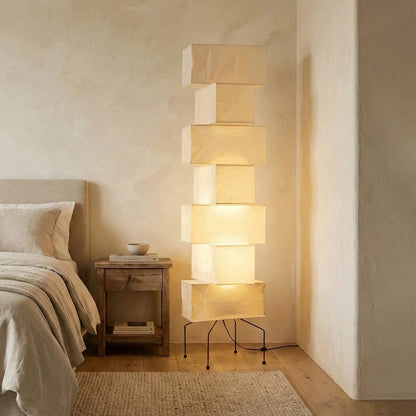 Akari Rectangular Stacked UF4-L10 Floor Lamp