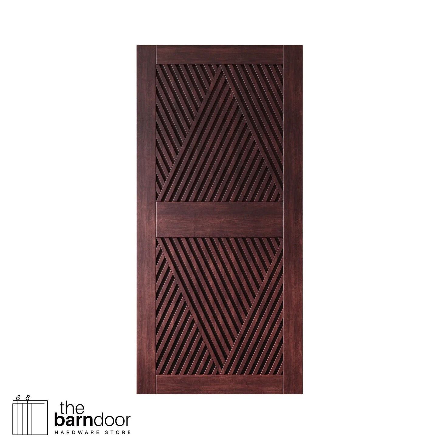 Pine Wood Barn Door DIY Kit - Diamond Pattern Sliding Door with Pre-Drilled Holes