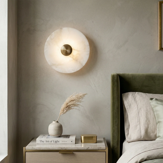 Round Alabaster Wall Lamp