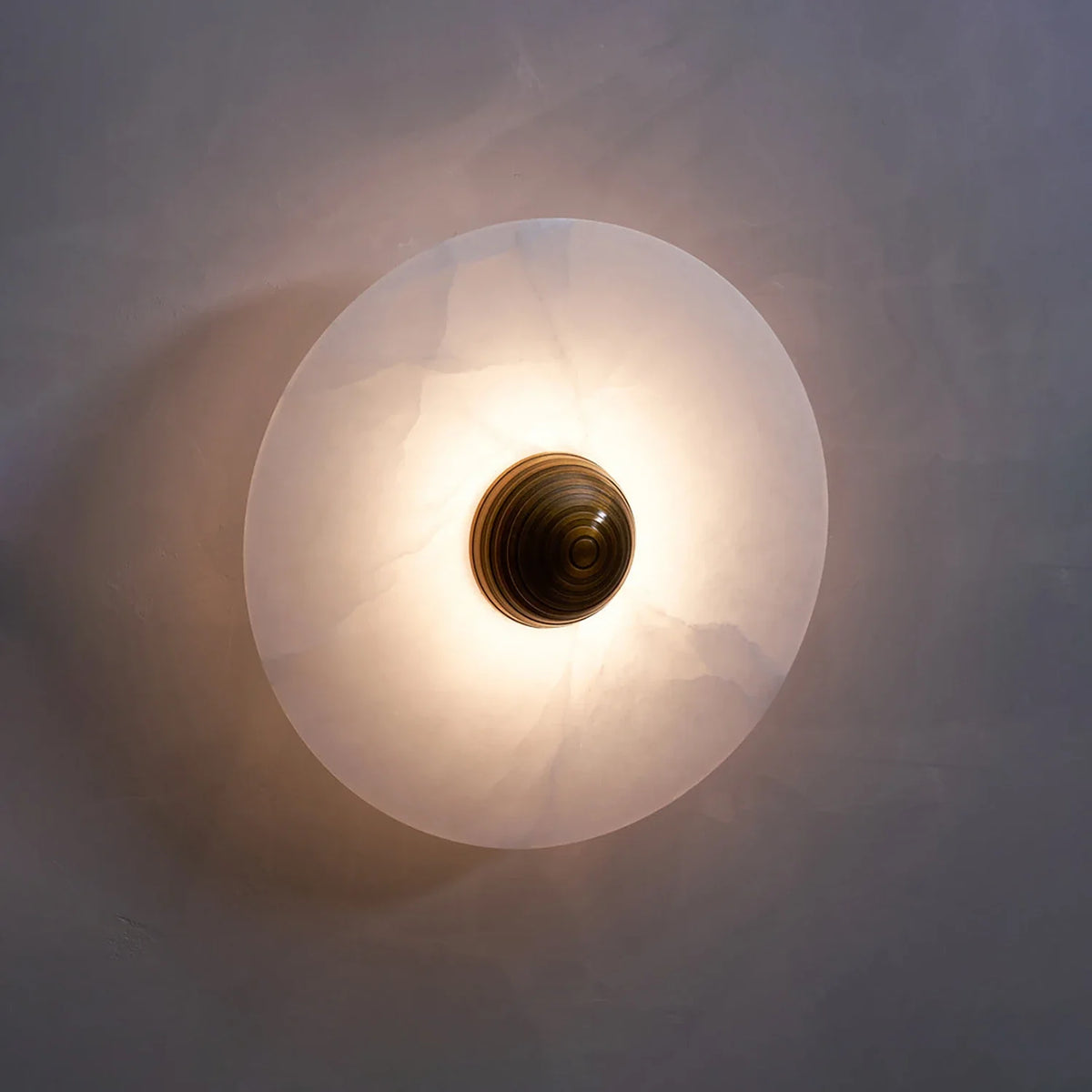 Round Alabaster Wall Lamp