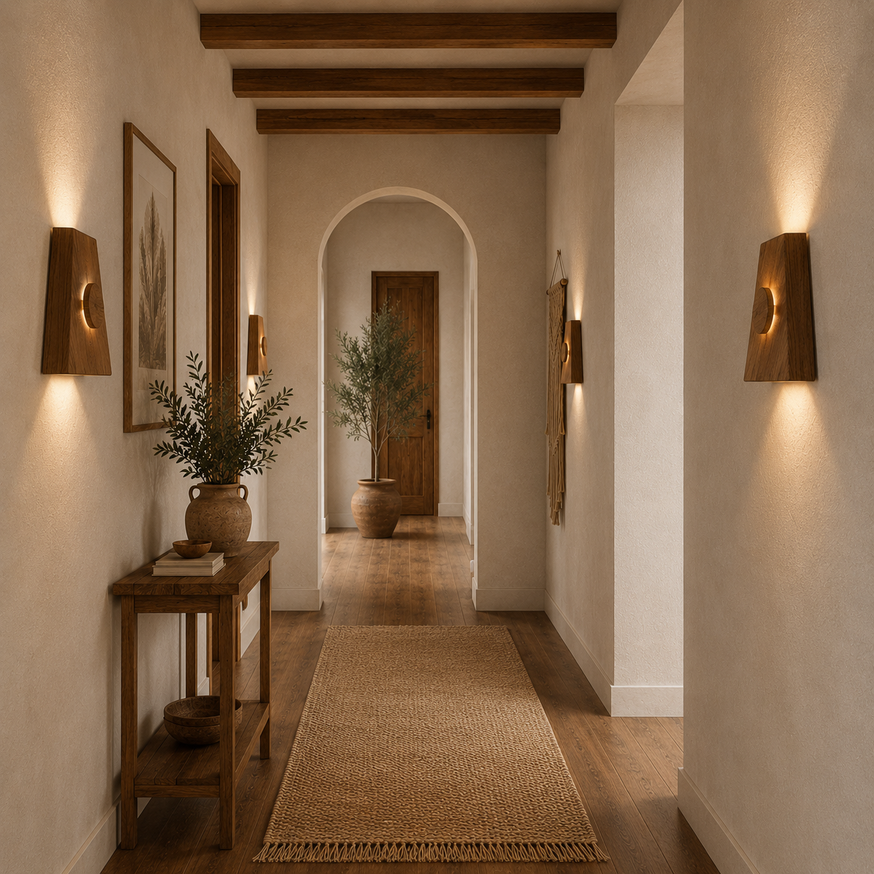 Wooden LED Wall Sconce, Modern Wood Wall Light, Handmade Wall Lamp, Minimalist Bathroom Bedroom Hallway Lighting