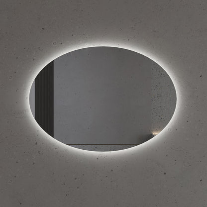 LED Bathroom Mirror Oval – Modern Backlit Vanity Wall Mirror with Dimmable Light