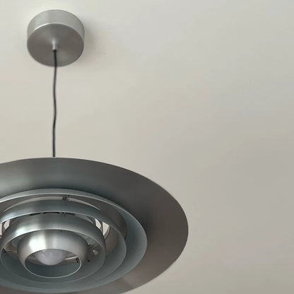 Tiered Dish-Shaped Disc Pendant Light