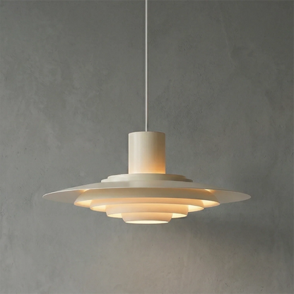 Tiered Dish-Shaped Disc Pendant Light