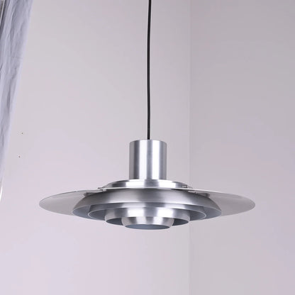 Tiered Dish-Shaped Disc Pendant Light