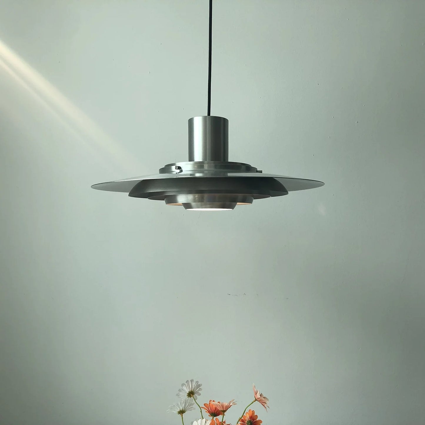 Tiered Dish-Shaped Disc Pendant Light