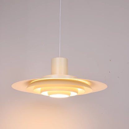 Tiered Dish-Shaped Disc Pendant Light