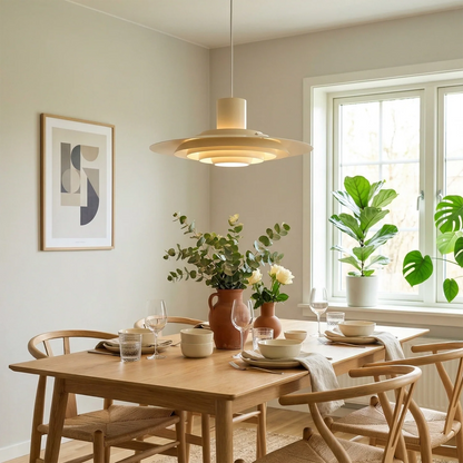 Tiered Dish-Shaped Disc Pendant Light