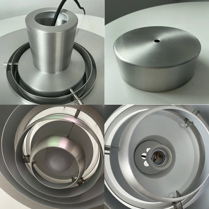 Tiered Dish-Shaped Disc Pendant Light