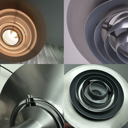 Tiered Dish-Shaped Disc Pendant Light