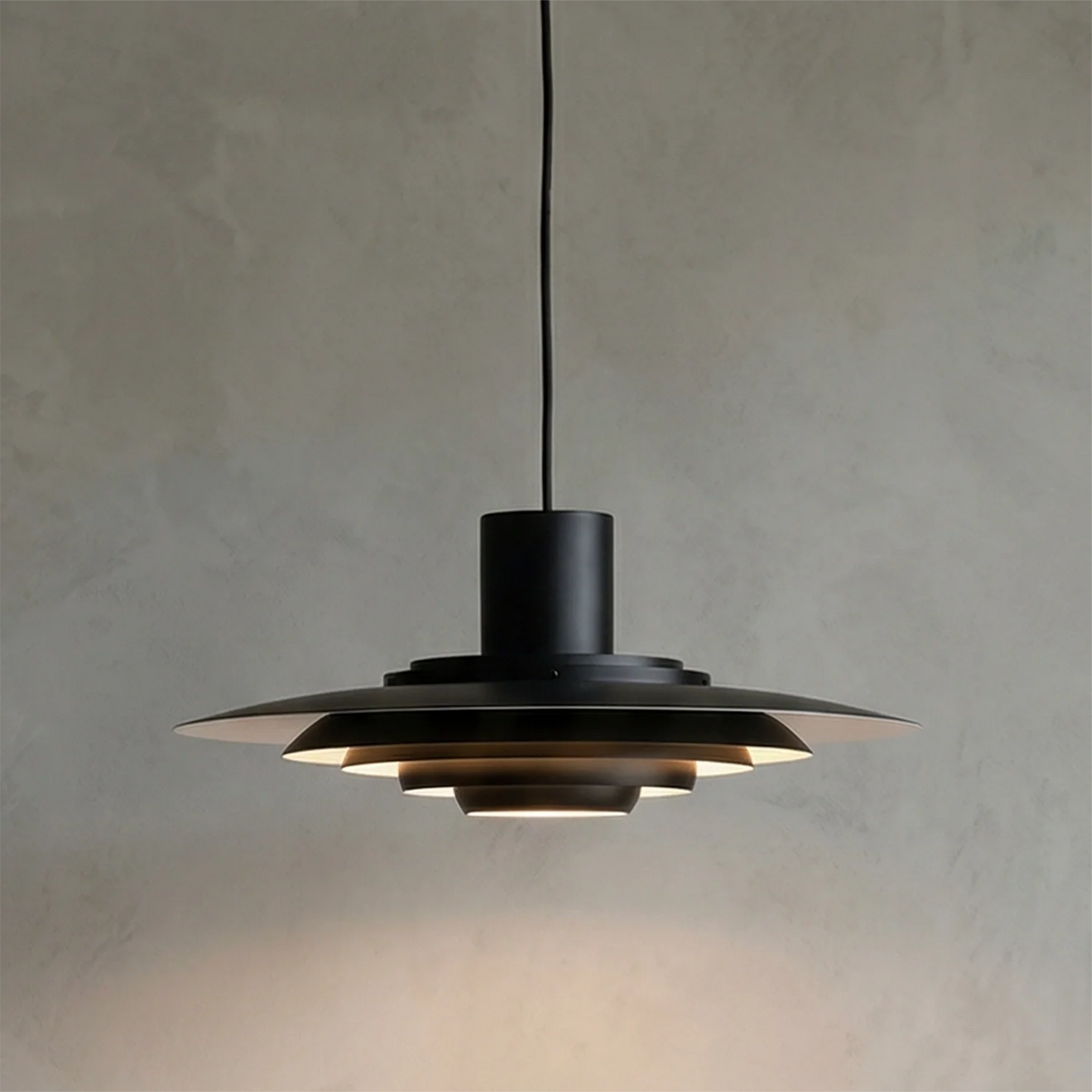 Tiered Dish-Shaped Disc Pendant Light