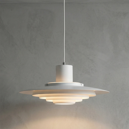 Tiered Dish-Shaped Disc Pendant Light