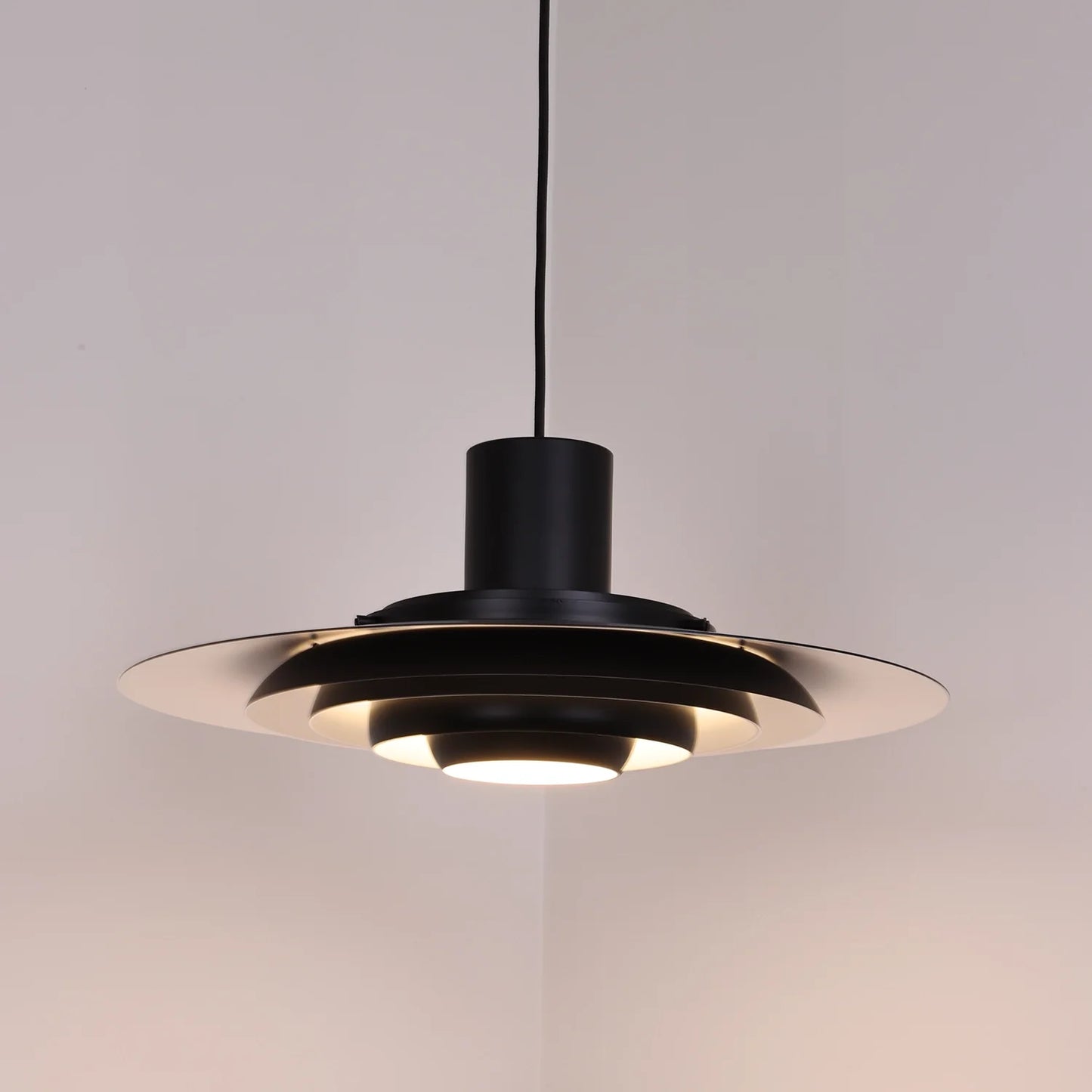 Tiered Dish-Shaped Disc Pendant Light