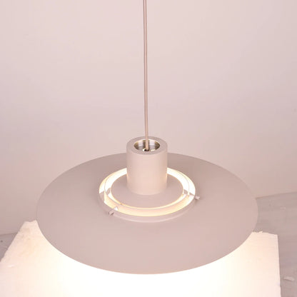 Tiered Dish-Shaped Disc Pendant Light