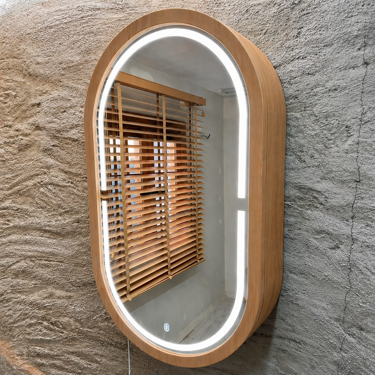 Beech LED Mirror Cabinet USA | Bathroom Medicine Cabinet & Makeup Vanity Storage | Wall Mount Mirror