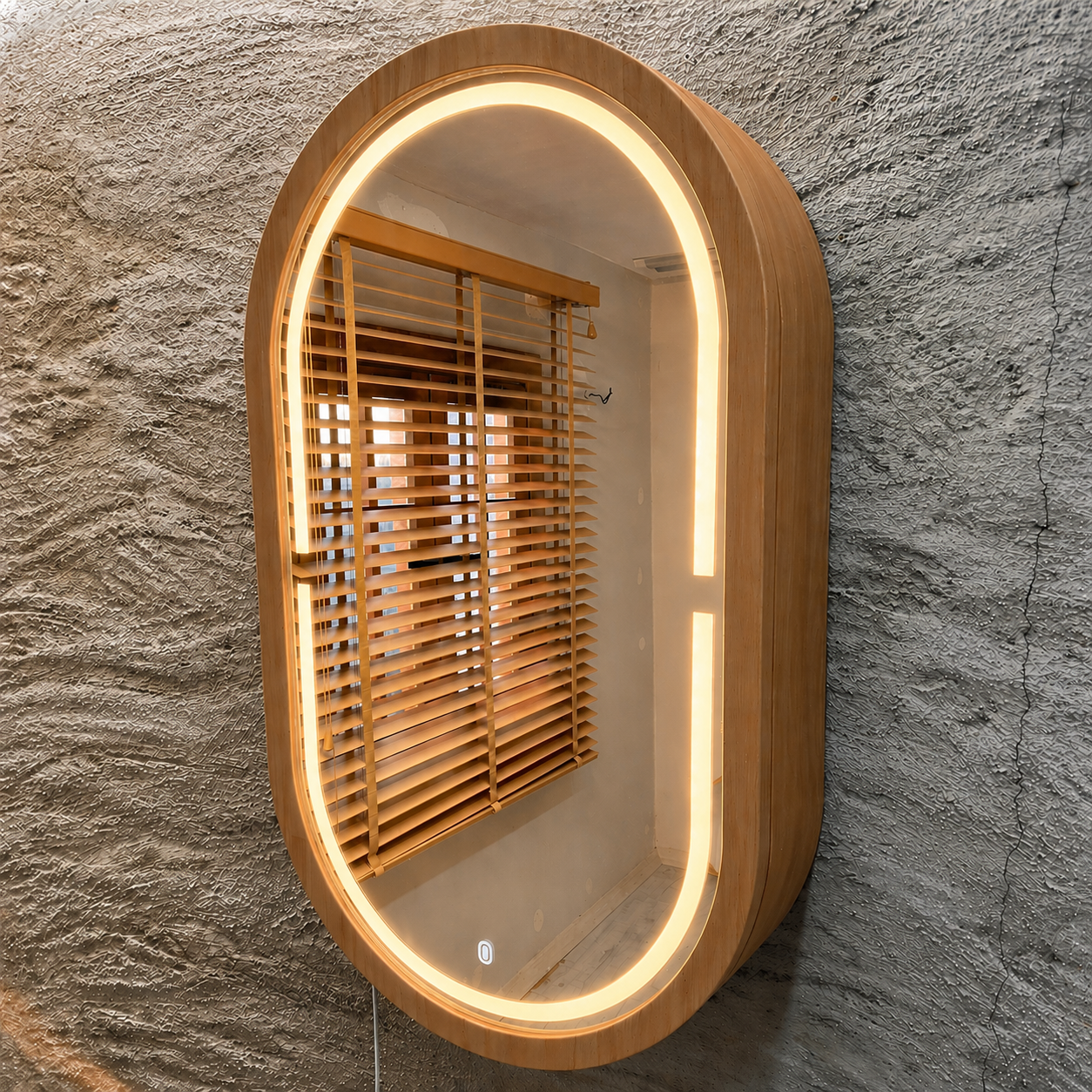 Beech LED Mirror Cabinet USA | Bathroom Medicine Cabinet & Makeup Vanity Storage | Wall Mount Mirror