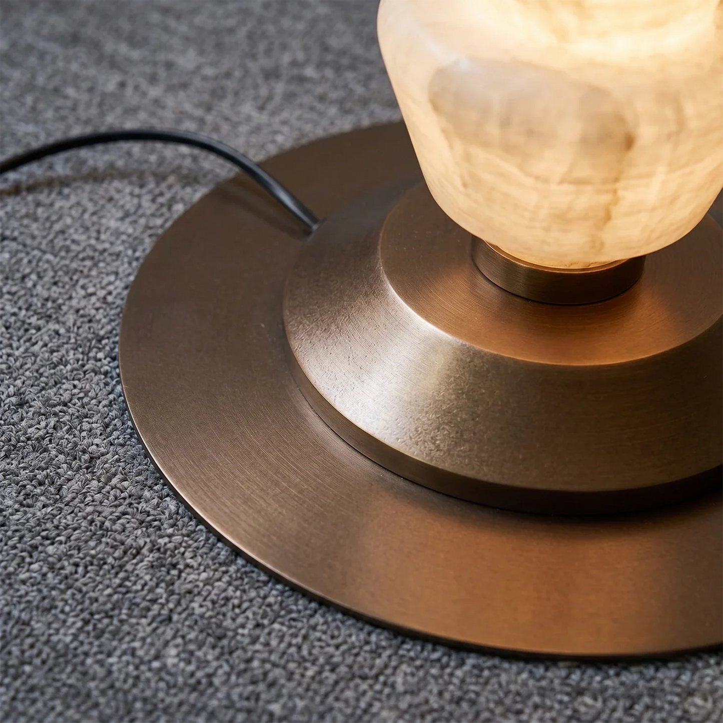 Totem Stacked Alabaster Floor Lamp