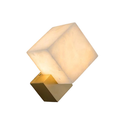 Vein Alabaster Cube Sconce