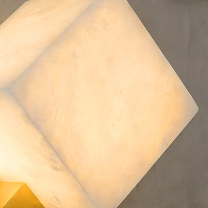 Vein Alabaster Cube Sconce