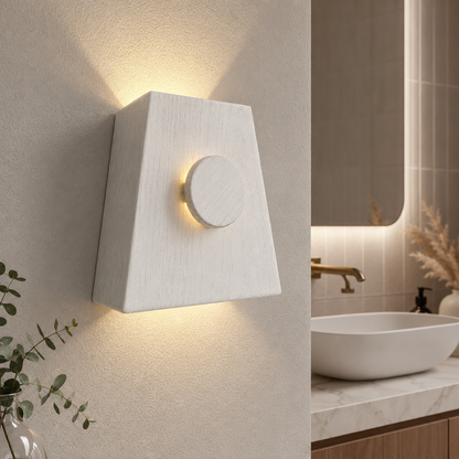 Wooden LED Wall Sconce, Modern Wood Wall Light, Handmade Wall Lamp, Minimalist Bathroom Bedroom Hallway Lighting