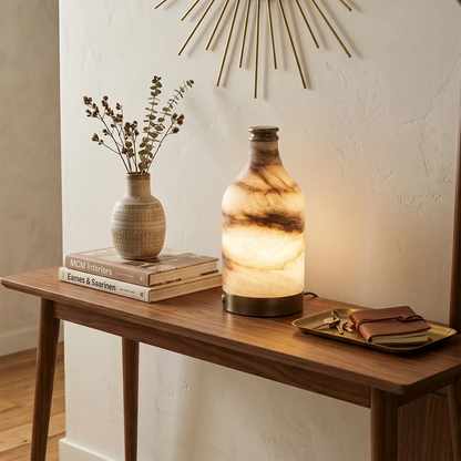 Wine Bottle Alabaster Table Lamp