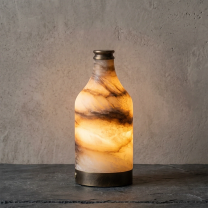 Wine Bottle Alabaster Table Lamp